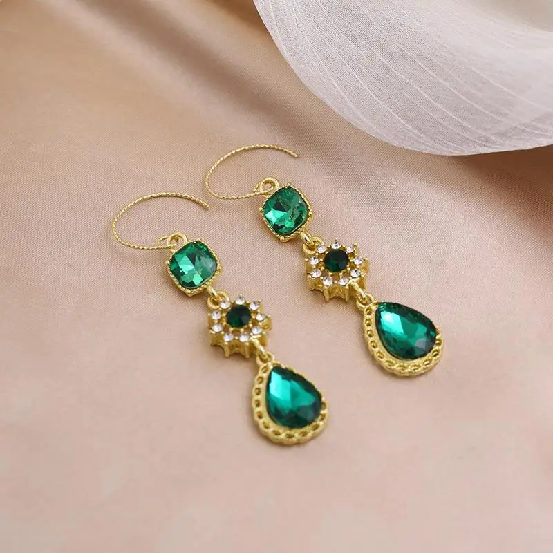 Long tassel earrings Fashion European and American water drop earrings long tassel earrings