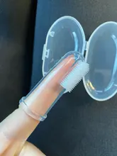 Cepillo de dientes de goma para dedos de mascotas, guante de silicona de Protección Ambiental para perros y gatos, accesorios para mascotas, 1 unidad