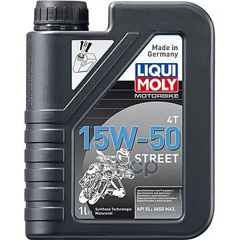 

LIQUI MOLY 15w-50 Racing 4 T (HC-Synthetic Motor Oil For 4-Stroke Engine. 1L SL/MA-2