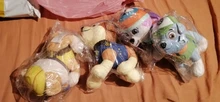 Figuras de acción de la patrulla canina para niños, juguete de peluche suave de 12 y 20cm con seguimiento de perros, modelo Apolo