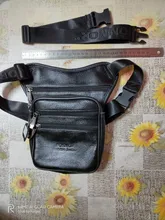 Bolsa cartuchera de cuero genuino para hombre, bolso cruzado, riñonera cinturón, cadera, viaje, motocicleta, bandolera mensajero