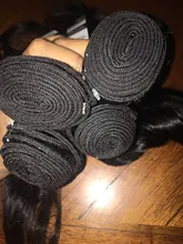 Yisea pelo recto mechones brasileño extensiones de pelo ondulado mechones 100% Natural extensiones de cabello humano mechones 1 3 4 Doble tramas extensiones de cabello Remy