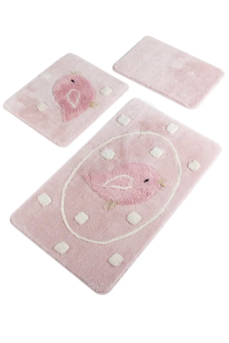 Коврик для ванной | коврик для ванной нескользящие Противоскользящие коврики Birdie розовый 3л набор 60X100 cm-50X60 Cm-40X60 см