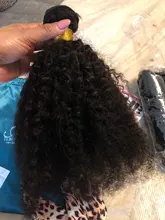 Extensión de pelo rizado Afro, 1-2-3-4, oferta de extensiones de cabello humano Remy, Color Natural, 100%, 8-20 pulgadas