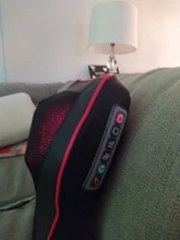 Novedosa almohada de masaje 3 en 1 para cuello, espalda, hombros y cintura, masajeador corporal, regalo para aliviar el dolor, fácil de llevar, para coche, hogar, enchufe europeo