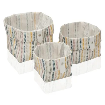 

Basket set Corduroy Textile Polyester (3 Pieces) (14 x 14 x 14 cm)