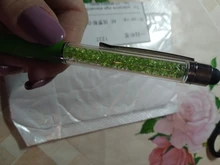 Bolígrafo de cristal creativa, bolígrafo de diamante bolígrafos de papelería, bolígrafo táctil, 11 colores, negro aceitoso, 1 Uds./venta