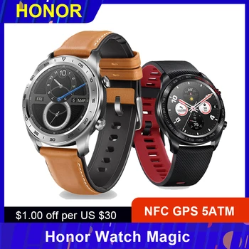 

Honor Watch Magic Smart Watch NFC GPS 5ATM WaterProof Heart Rate Tracker Sleep Tracker Message Reminder Smartwatch