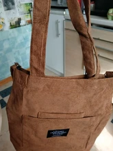 Bolso de hombro de pana para mujer, de tela a rayas, informal, con cremallera, cruzado de lona, Lindo bolso compras