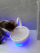 Fuente de Gato de 2L con luz azul, dispensador de agua automático alimentado por USB, alimentador de gatos, filtro de bebida para gatos y perros, proveedor de mascotas