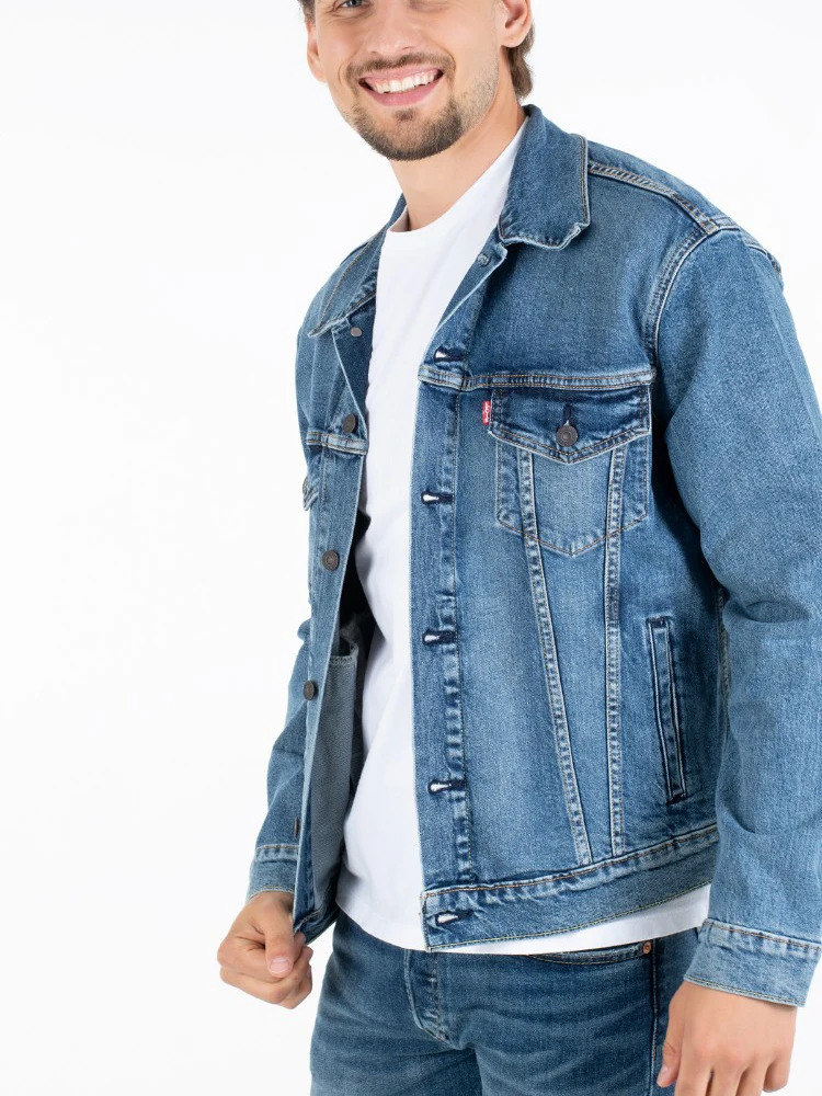 Levi's Denim Jacket®red Tab™capital-e The Trucker Jacket - Denim Jacket -  AliExpress