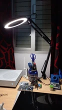 Plegable 5/8X iluminado lupa USB 3 colores LED lupa soldadura para la soldadura de hierro de reparación/lámpara de mesa/cuidado de la piel belleza herramienta