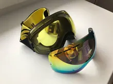 Doble resplandor Polarizado lentes de gafas de Esquí gafas de esquí profesional puede ser utilizado en conjunción con otras gafas envío de la gota