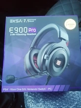 Gaming-Headset Wired Headphone Mic-Volume-Control Pc Gamer Xbox Surround-Sound Eksa E900