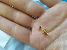 Ear-Pins Ball-Needles Stud-Earrings Jewelry Back-Plug Making-Findings Stainless-Steel