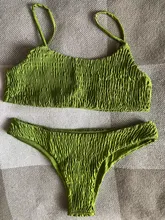 Meihuida-Bikinis de estilo vendaje para Mujer, traje de baño Sexy con sujetador acolchado de realce, conjunto de Bikini 2021