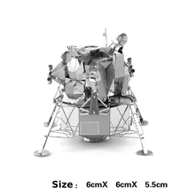 

New Hot Sales!!! Apollo 11 Lunar Module Metal Assembled DIY Handmade 3D Assembled Model Moon Puzzle Toy
