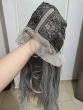 SOKU-peluca con malla frontal para mujer afroamericana, cabellera sintética con malla frontal, Color Ondulado Natural, parte media larga, estilo moderno, fibra resistente al calor