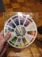 Pigmento de uñas para tatuaje profesional, rueda de 12 colores, tarjeta de papel, diseño de tres niveles, guía mixta, redondo, gira el círculo Central