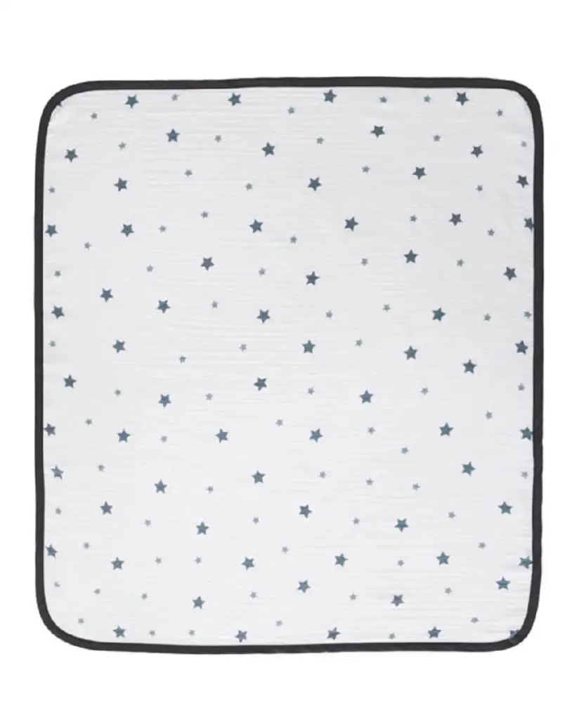 

Minimuu Organic Muslin Baby Blanket, Star Patterned, 80x100cm, Soft, Cotton