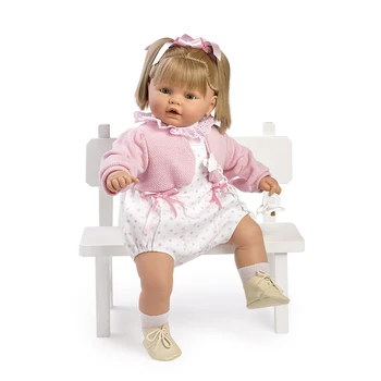

Berbesa, Baby doll Dulzona llorona pelele and jacket pink 62 cm, newborn to give away (80521)
