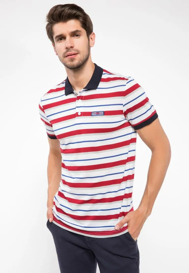 

DeFacto Man Classic Striped Polo Shirt Men Casual Smart Short Sleeve POLO Shirts Summer Fit Slim Top Shirts-J1902AZ18AU