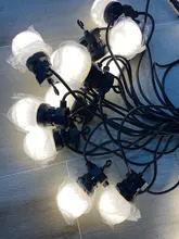 Bulb-String-Lights Globe Garland Cafe-Decoration Christmas Holiday IP65 Outdoor Waterproof