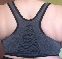 Women Underwear Crop-Top-Bra Athletic-Vest Fitness Push-Up Yoga Zipper Cloud Hide Front