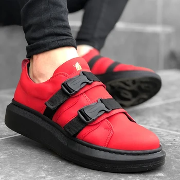 

BOA BA0152 High Thick the Bottom of Red Wireframe Male Sports Shoes 2021 Fashion Comfortable Casual Stylish Design, Spring Autumn Summer