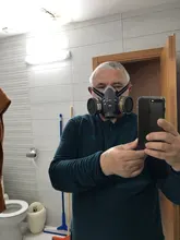Respirador químico de Gas y polvo de media cara, mascarilla protectora de seguridad para el trabajo, filtros duales, pintura Industrial, Vapor orgánico