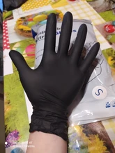 Guantes de nitrilo desechables de seguridad para el trabajo, resistentes al agua, grado alimenticio, antialergias, mecánicos y sintéticos, color negro, 100 Uds.