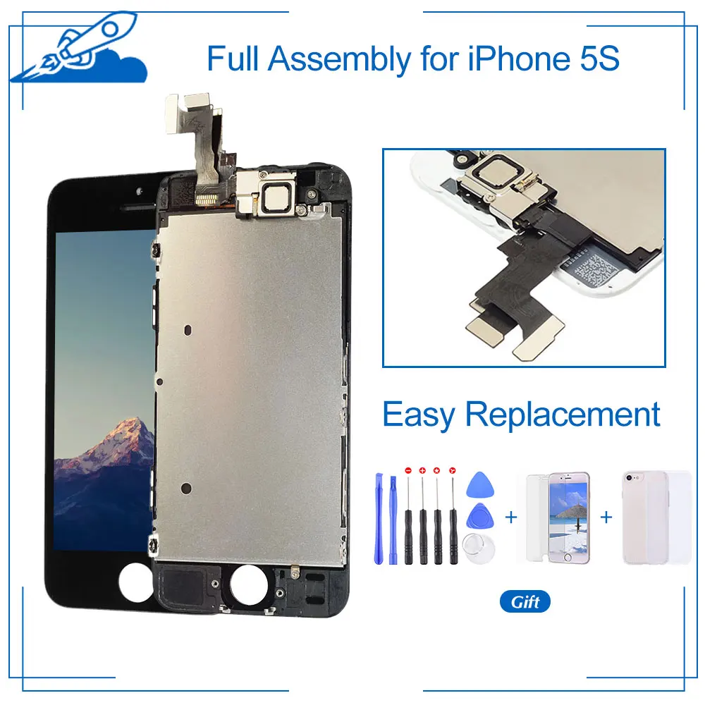A+++ For iPhone 5s SE Screen LCD Replacement With Front Camera Speaker Completed Display Touch Digitizer Full Set Assembly | Мобильные