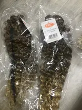 Ídolo de moda Afro rizado pelo sintético resistente al calor, paquetes de pelo de onda profunda extensiones marrón 2 unids/lote 26 pulgadas de la armadura del pelo