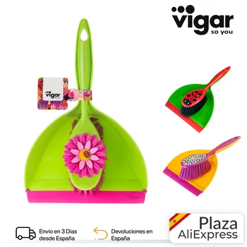 

VIGAR Green Set Cleaning Ladybug | Juego de Broom and reeler hand-red, ABS, polypropylene, 22,5x8,5x32,5 cm 245 g