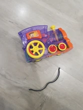 Juego de bloques de construcción modelo tren dominó para niños, juguete infantil de construcción con coloridos vehículos eléctricos