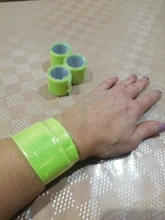 Tiras reflectantes de ciclismo para correr y escalada, cinta reflectante de seguridad en bicicleta, pantalones, correa para pierna, 40cm, 1 unidad