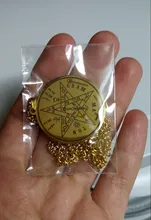 Mi forma Tetragrammaton dije en forma de talismán encanto hombres collar de acero inoxidable Wiccan Pagen pentagrama Pentáculo amuleto regalo de la joyería