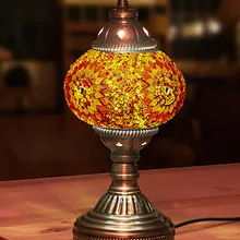 Турецкие Wholasale 10 шт различных цветов ручной работы мозаичные настольные лампы