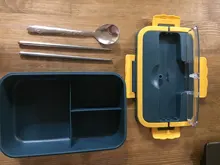 Caja de bento estilo japonés para los niños estudiante contenedor de alimentos Material de paja de trigo a prueba de fugas caja cuadrada para almuerzo con compartimento tuppers de comida nevera portatil almuerzo