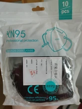 Entrega en 10 días Mascarilla de seguridad FFP2, respirador antipolvo FPP2 KN95, reutilizable, color blanco y negro