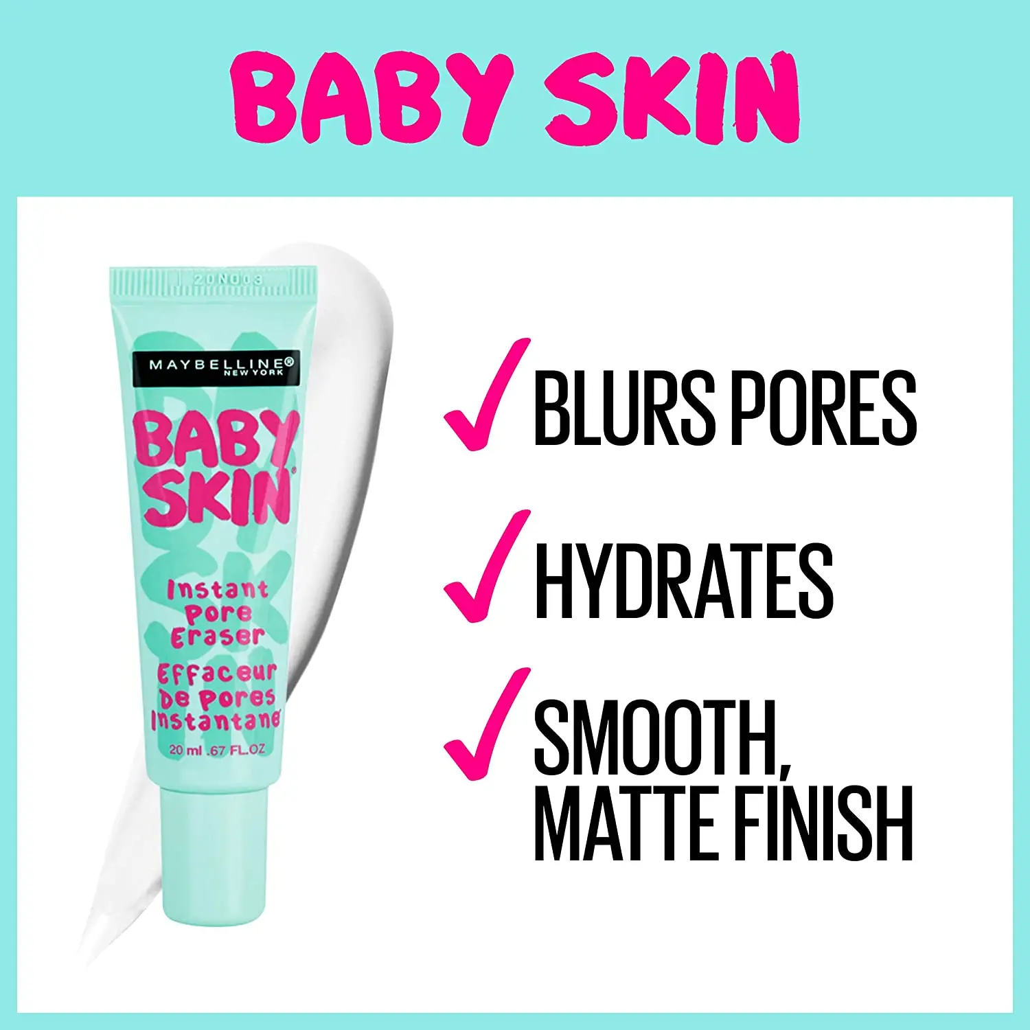 Maybelline Baby Skin Instant Pore Eraser Minimizer Face Matte Primer Transparent Clear 22 Ml Pre Foundation Primer Makeup Primer Aliexpress
