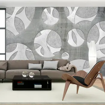 

Wall mural-Woven of grays - 300x210 cm