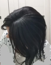 Halo Lady-Clip de belleza para mujer, cabello humano con explosión de flequillo, pieza central, pelo lacio brasileño no Remy para la pérdida de cabello