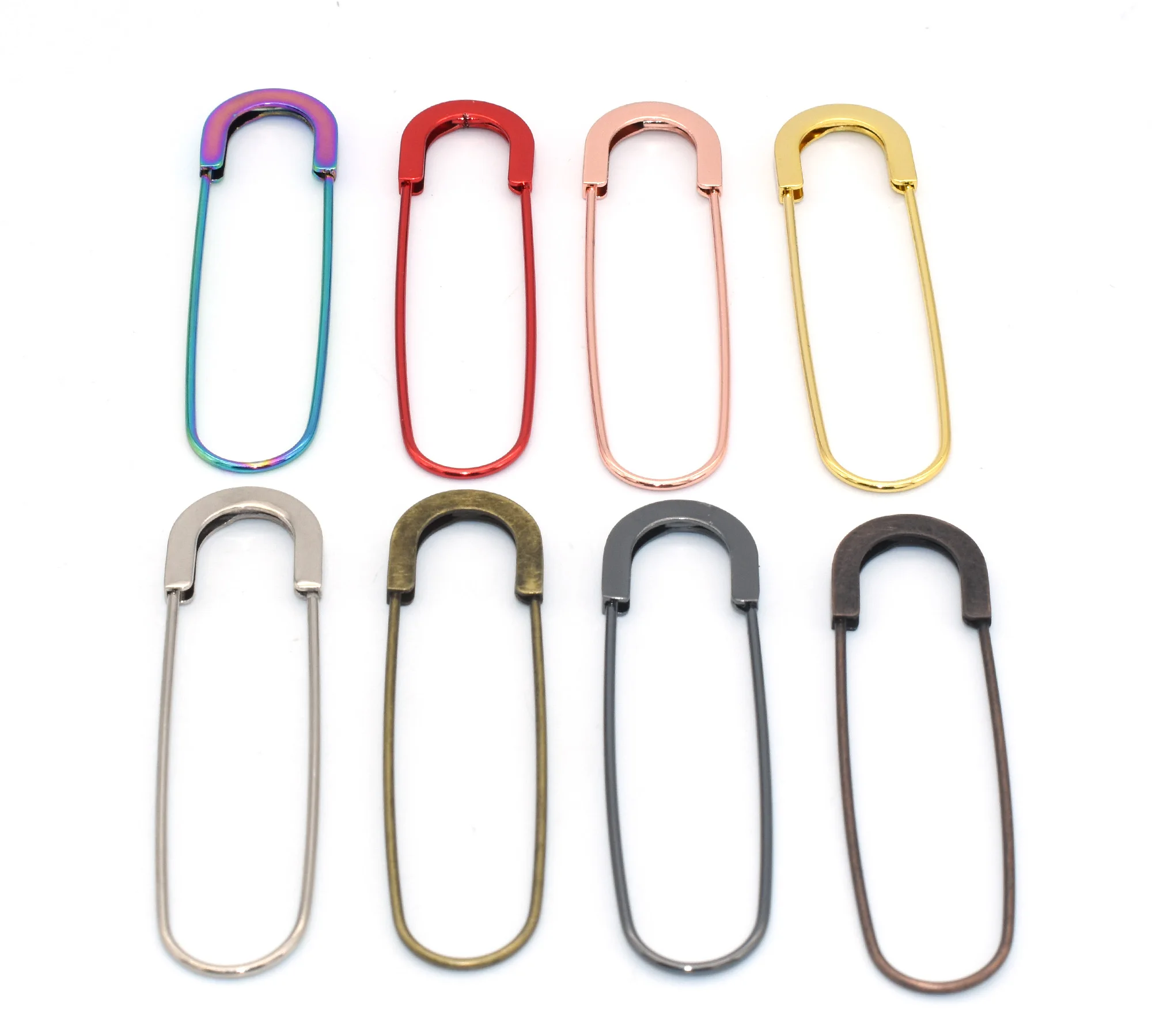 58/75mm Rainbow Safety Pin Clothing Shawl Pin Brooch Pins Large Safety Pin  Small Safety Pins Metal Pins Brooch Safety Pins 10pcs 