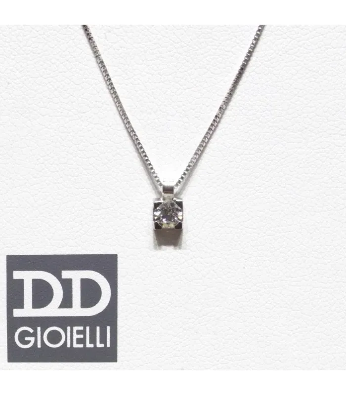 С круглым вырезом и DAVITE& DELUCCHI 18KT яркий 0, 16CT CLN10139-16