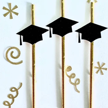 

Graduation Decorations Class of 2021 Straws Graduation Party Straw-12pcs