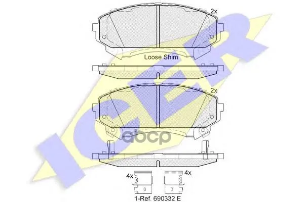 182140_колодки Дисковые!Передние Sport Cadillac Cts 3.6 08 Icer 182140 Icer арт. 182140