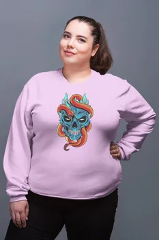 

Angemiel Wear Kurukafayı Enveloping Snake Pink Women Sweatshirts
