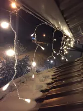 Curtain-Lights Led Icicle Christmas-Street-Garland Home-Decortion Garden Outdoor Party