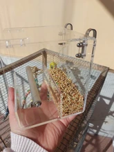 Box Cage Perch-Stand Birds-Supplies Bird-Parrot-Feeder Feeding-Tools Hanging Parrots